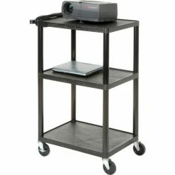 Luxor Plastic Audio Visual & Instrument Cart 32 X 24 X 54 Three Shelves