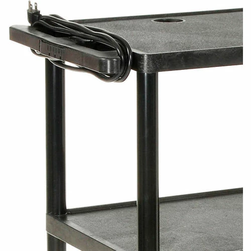 Luxor Plastic Audio Visual & Instrument Cart 32 X 24 X 40 Three Shelves - Image 4