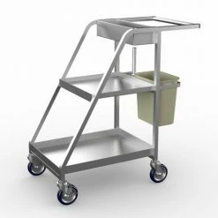 Winholt All Welded Aluminum Cleaning Sanitation Cart 39"L x 21"W x 41"H