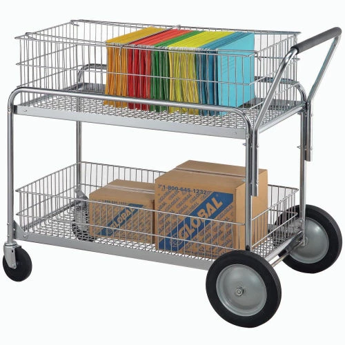 Global Industrial™ Deluxe Mail and Office File Cart 250 Lb. Capacity - Image 3