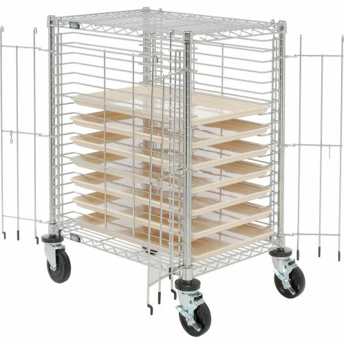 Nexel® End Load Wire Tray Cart with 19 Tray Capacity - Image 3