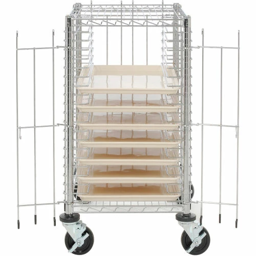Nexel® End Load Wire Tray Cart with 19 Tray Capacity - Image 7
