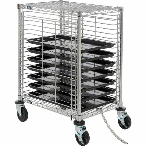 Nexel® End Load Wire Tray Cart with 19 Tray Capacity - Image 12