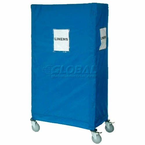 Nexel® Chrome Wire Linen Cart with Nylon Cover, 4 Shelves, 72"L x 18"W x 69"H - Image 10