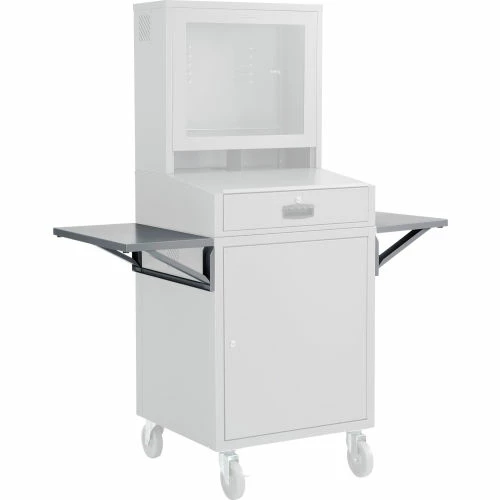 Side Shelf Kit For Global Industrial Computer Cabinet, Dark Gray, Set Of 2 - Image 4