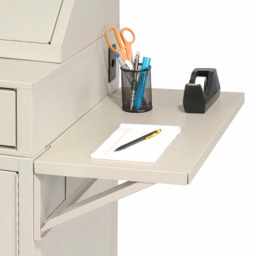 Side Shelf Kit For Global Industrial™ Computer Cabinet, Light Gray, Set of 2 - Image 3