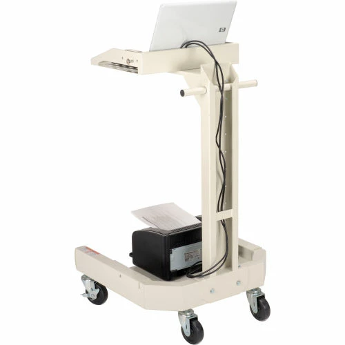 Global Industrial™ Orbit Mobile Laptop Cart, Beige - Image 5