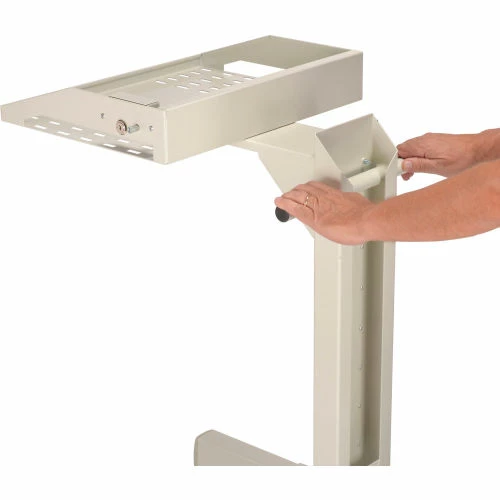 Global Industrial™ Orbit Mobile Laptop Cart, Beige - Image 9