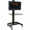 Global Industrial™ LCD/Plasma Mobile Cart with Power Outlet - Black