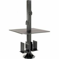 Global Industrial™ 81"H Complete Floor Mount Orbit Computer Kiosk with VESA Mounts, Black