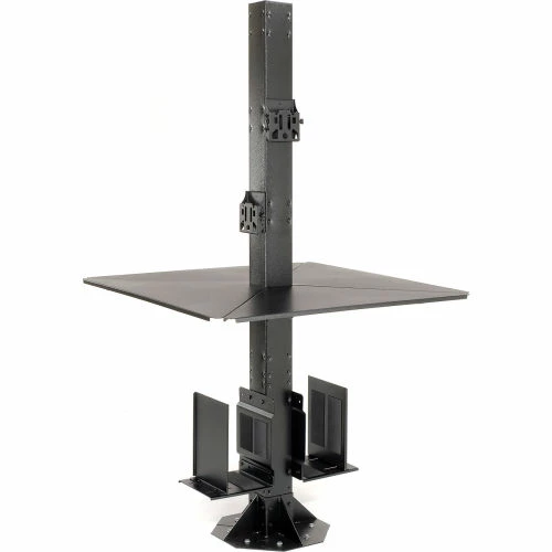 Global Industrial™ 81"H Complete Floor Mount Orbit Computer Kiosk with VESA Mounts, Black