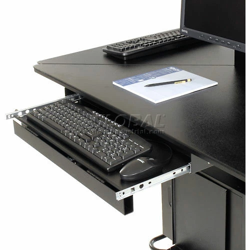 Global Industrial™ 81"H Complete Floor Mount Orbit Computer Kiosk with VESA Mounts, Black - Image 16