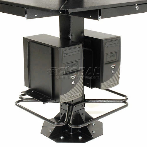 Global Industrial™ 81"H Complete Floor Mount Orbit Computer Kiosk with VESA Mounts, Black - Image 18