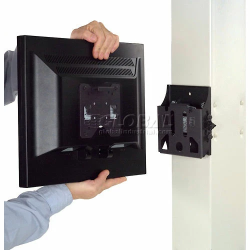 Global Industrial 81"H Stationary Floor Mount Orbit Computer Station Power Outlets Beige - Image 14