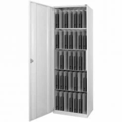 Datum LapTop Tower™ Storage Locker with Left-Hinged Door, Light Gray