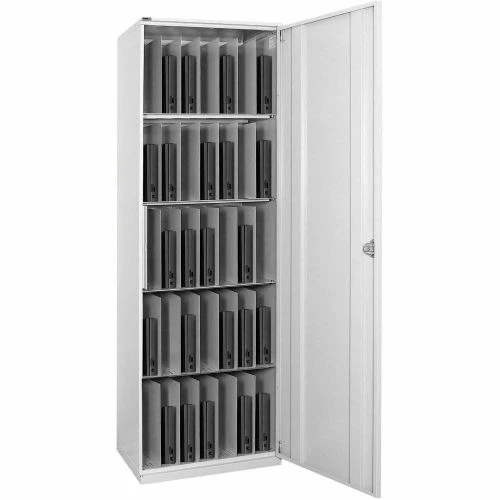 Datum LapTop Tower Storage Locker with Right-Hinged Door, Light Gray