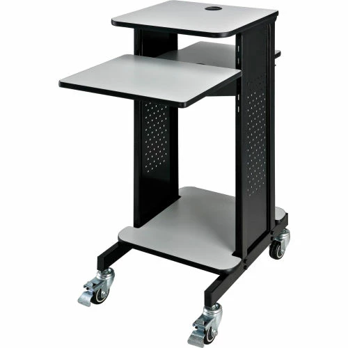 Global Industrial™ Projector Presentation Cart - Gray/Black - Image 2