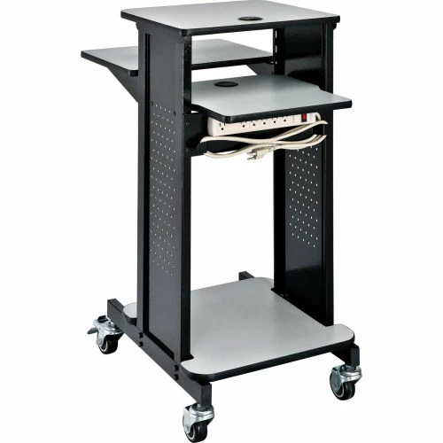 Global Industrial™ Projector Presentation Cart - Gray/Black - Image 3
