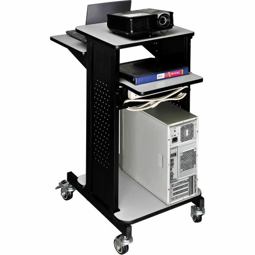 Global Industrial™ Projector Presentation Cart - Gray/Black - Image 4
