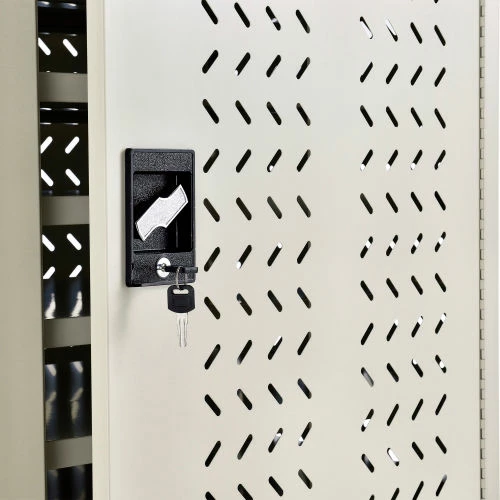 Global Industrial Mobile Charging Cart for 24 Chromebooks & Tablets, Putty, Assembled - Image 9