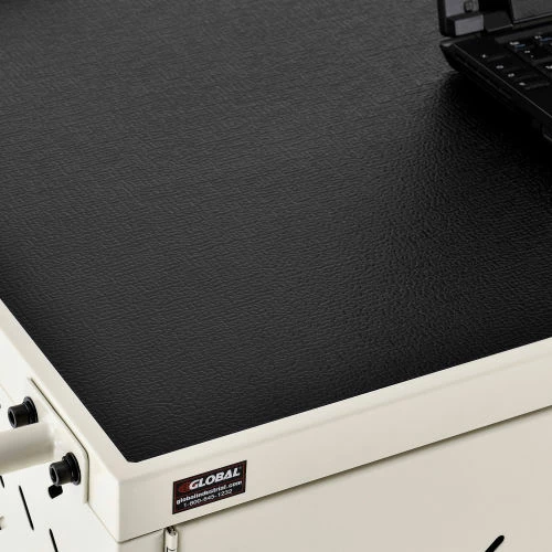 Global Industrial Mobile Charging Cart for 24 Chromebooks & Tablets, Putty, Assembled - Image 12