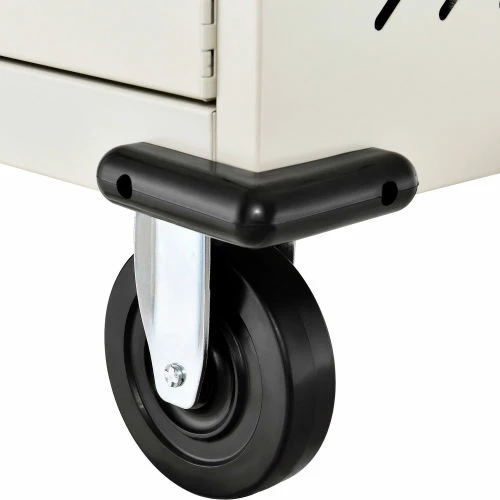Global Industrial Mobile Charging Cart for 24 Chromebooks & Tablets, Putty, Assembled - Image 19
