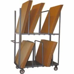 Jamco Cardboard Carton Truck Double Level 48 x 24 5" Polyurethane Casters