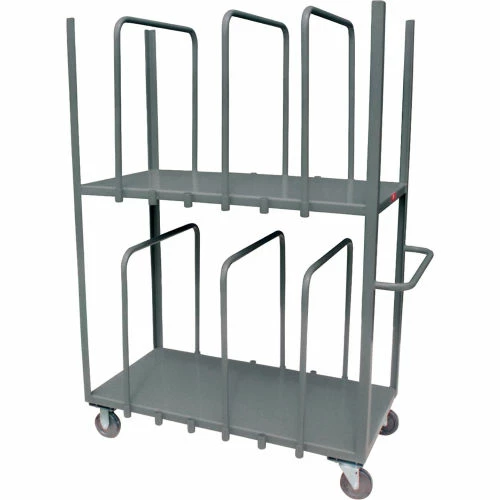 Jamco Cardboard Carton Truck Double Level 48 x 24 5" Polyurethane Casters - Image 2