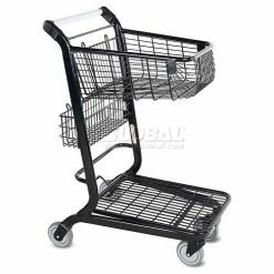 VersaCart® Flatbed Retail Shopping Cart 2 Cu Ft Metallic Gray 101-350-B-MTG