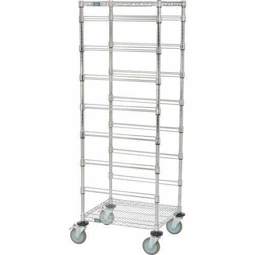 Global Industrial 21"L x 24"W x 69"H Chrome Wire Cart - 7 Level - Image 2