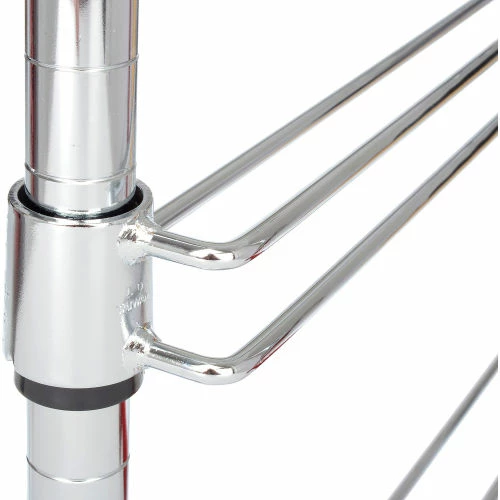 Global Industrial 21"L x 24"W x 69"H Chrome Wire Cart - 7 Level - Image 3