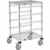 Global Industrial 21"L x 24"W x 40"H H Chrome Wire Cart - 4 Level