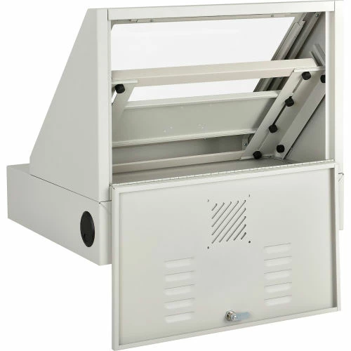 Global Industrial Countertop LCD Console Computer Cabinet, Light Gray - Image 8