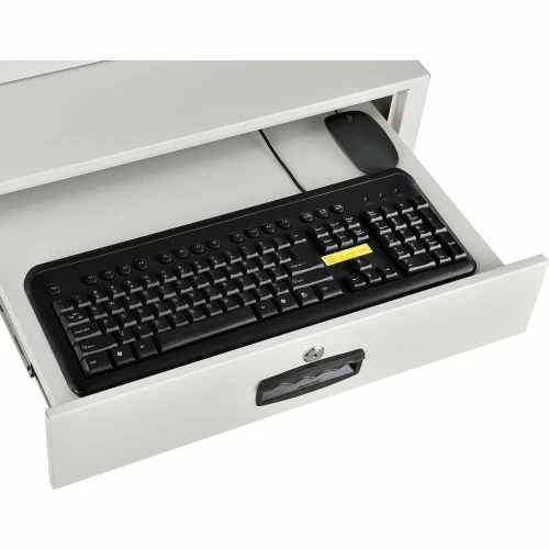 Global Industrial Countertop LCD Console Computer Cabinet, Light Gray - Image 12