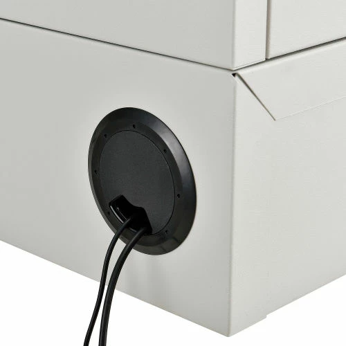 Global Industrial Countertop LCD Console Computer Cabinet, Light Gray - Image 16