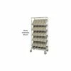 Global Industrial Easy Access Slant Shelf Chrome Wire Cart 24 4"H Shelf Bins Ivory 36Lx18Wx74H