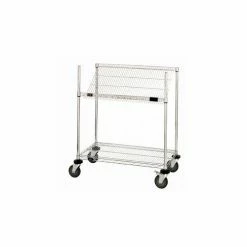 Global Industrial™ Easy Access Slant Shelf Chrome Wire Cart 36"L x 18"W x 40"H