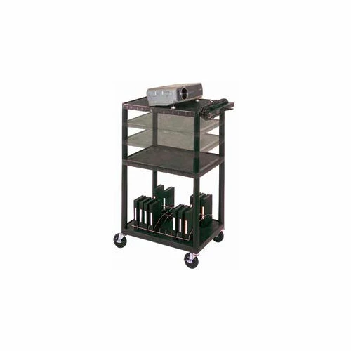 Luxor Multi-Height Plastic Audio Visual Cart