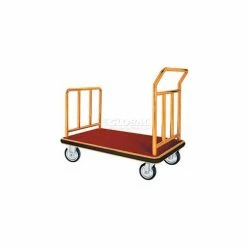 Aarco Deluxe Brass Luggage Platform Cart FB-1B 42 x 24