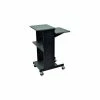 Luxor 4-Shelf Mobile Presentation Workstation, 18"W x 30"D x 40-1/4"H, Dark Gray