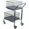 Vestil Portable Mail Cart MAIL-55 2 Shelf 200 Lb. Capacity