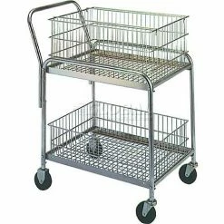 Wesco® Office & Mail Cart 272228 33x20 4" Rubber Casters