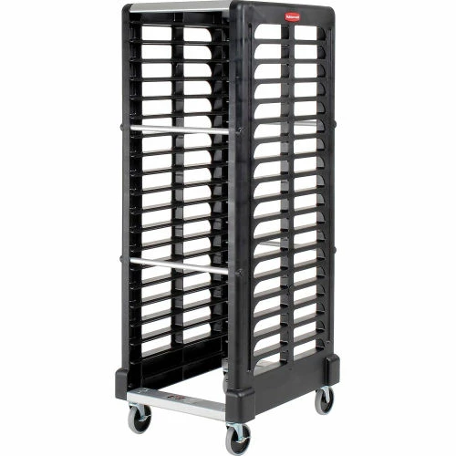 Rubbermaid® 3320 End-Load Black Plastic Tray Truck - Image 5