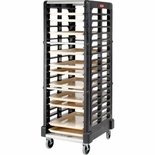 Rubbermaid® 3320 End-Load Black Plastic Tray Truck - Image 6