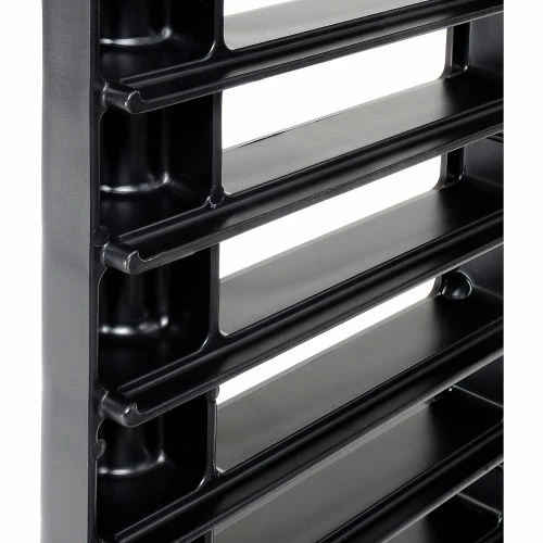 Rubbermaid® 3320 End-Load Black Plastic Tray Truck - Image 7