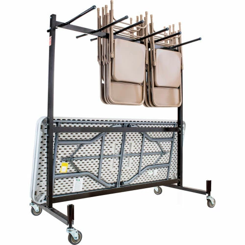 Interion By Global Industrial Interion® Chair and Table Cart - Double Tier - Holds 42 Chairs & 8-10 Tables - Image 3
