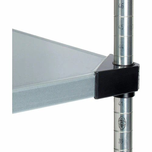 Nexel® Galvanized Steel Linen Cart with Nylon Cover, 4 Shelves, 48"L x 18"W x 80"H - Image 7