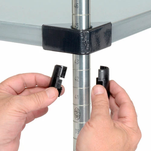 Nexel® Galvanized Steel Linen Cart with Nylon Cover, 4 Shelves, 48"L x 18"W x 80"H - Image 8