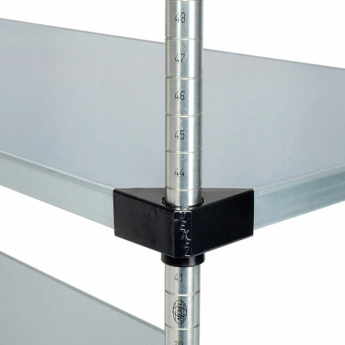 Nexel® Galvanized Steel Linen Cart with Nylon Cover, 4 Shelves, 72"L x 18"W x 80"H - Image 5