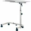 Global Industrial Tilting Adjustable Height Mobile Laptop Desk, 36"W, White